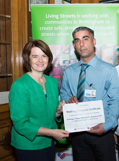 MP Jane Ellison presenting award for our walking activity